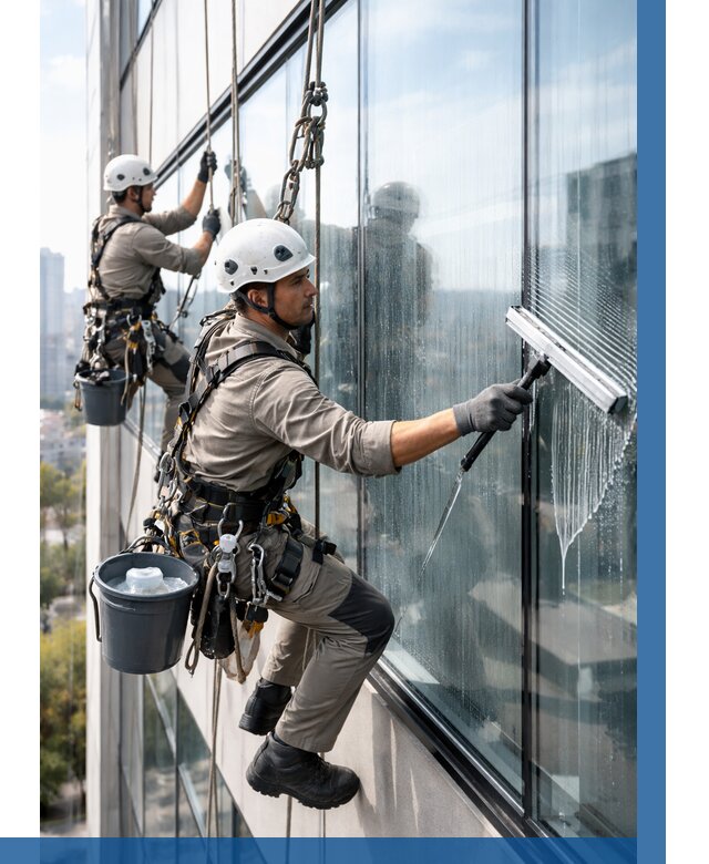 Мойка окон альпинистами в Канаше от 4622 р. | ВЫСОТНИК-Кна
