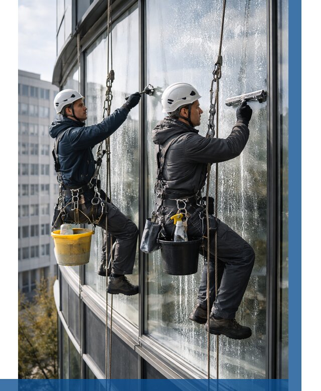 Мойка панорамных окон в Канаше от 360 р. заказать у ВЫСОТНИК-Кна