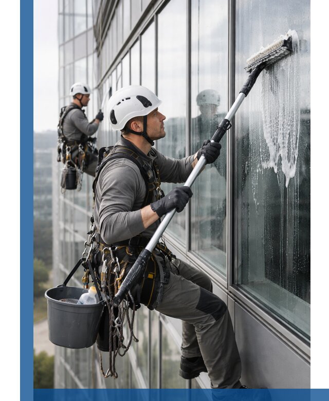 Высотная мойка сплошного остекления с выездом в Канаше