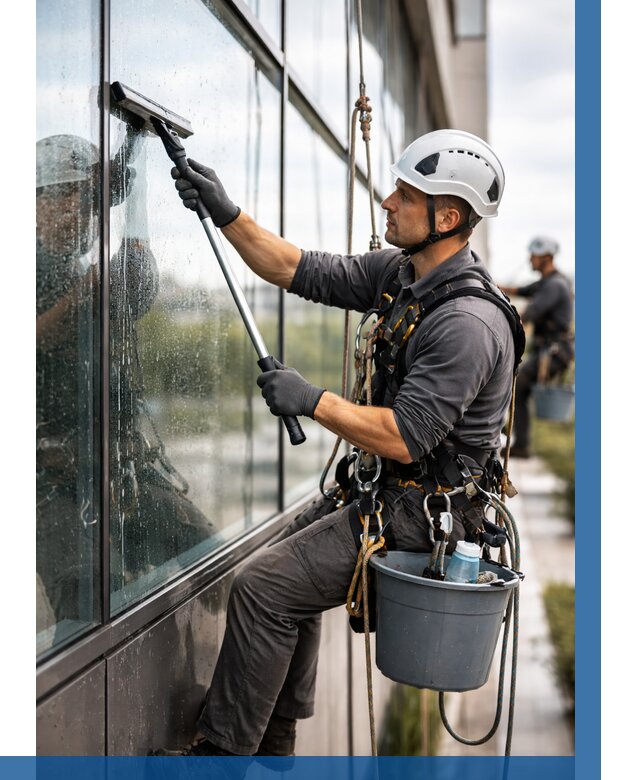 Мойка стеклянных фасадов в Канаше от 205 р. | ВЫСОТНИК-Кна