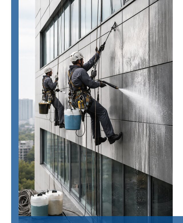 Профессиональная мойка вентилируемых фасадов в Канаше