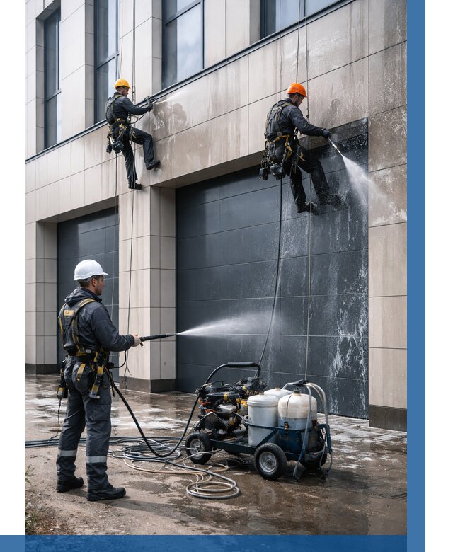 Послестроительная мойка фасада в Канаше от 308 р. | ВЫСОТНИК-Кна