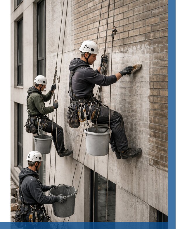 Удаление высолов с фасада в Канаше от 257 р. | ВЫСОТНИК-Кна