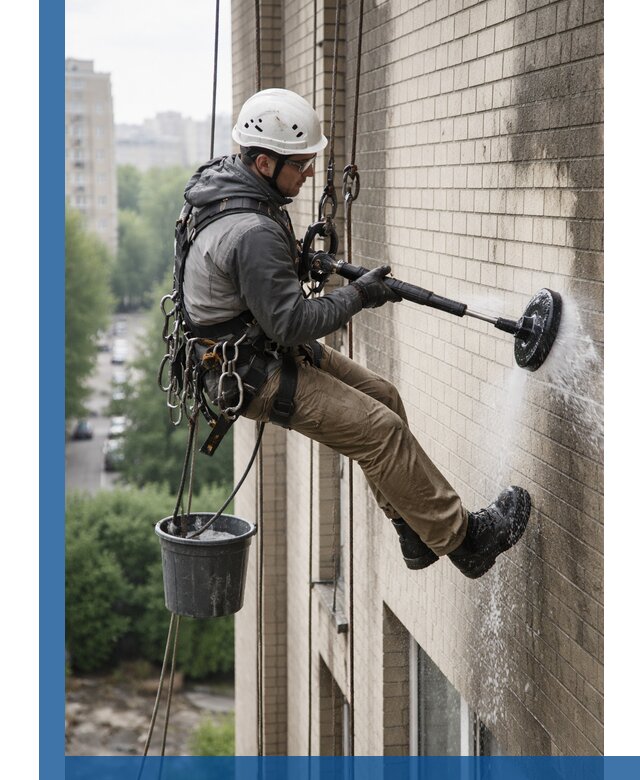 Очистка фасада от копоти в Канаше профессионально и безопасно