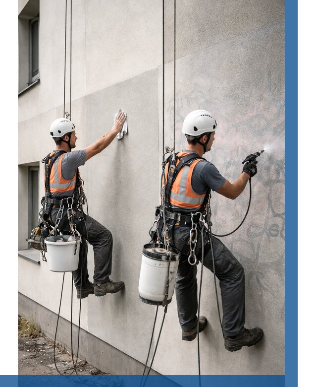 Антиграффити покрытие фасада в Канаше от 616 р. | ВЫСОТНИК-Кна