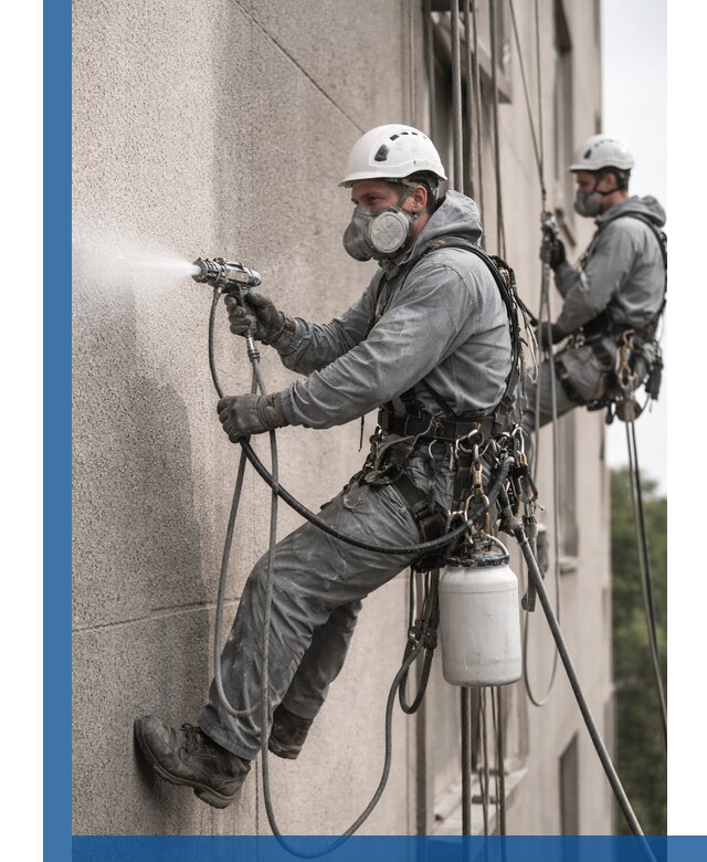 Безвоздушная покраска фасадов зданий в Канаше профессионально