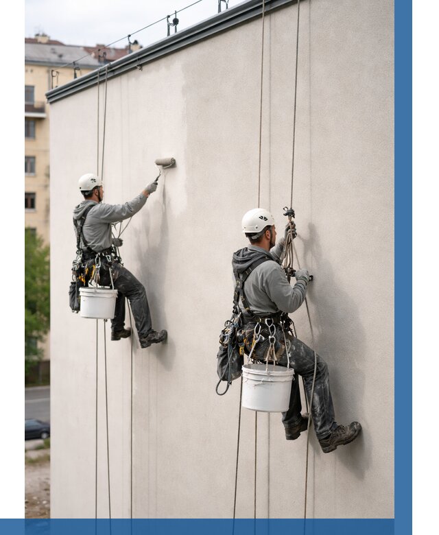 Покраска оштукатуренного фасада в Канаше от 329 р. | ВЫСОТНИК-Кна