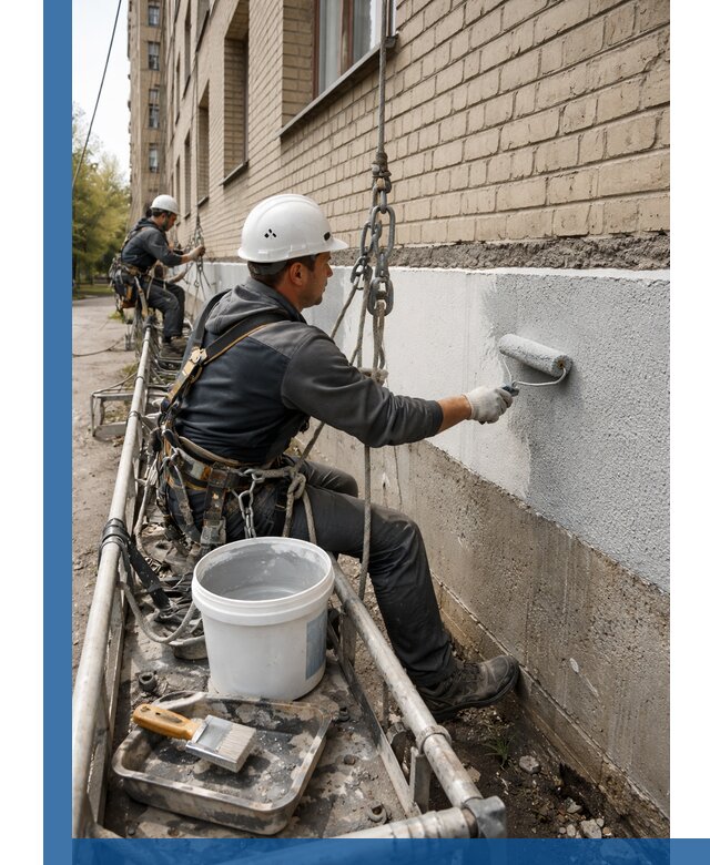 Окраска цоколя здания в Канаше профессионально и надежно