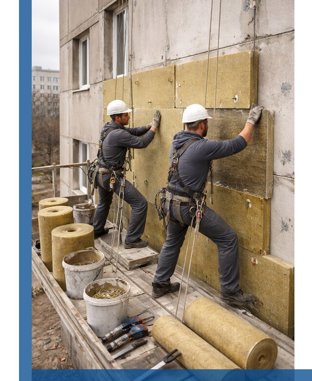 Утепление фасада минватой в Канаше под ключ с гарантией