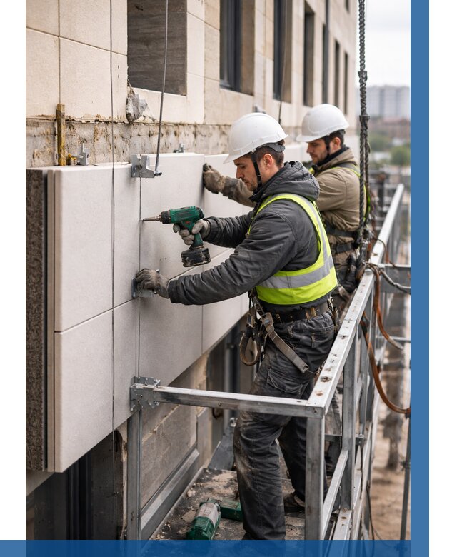 Монтаж фасадных термопанелей в Канаше от 1541 р. | ВЫСОТНИК-Кна