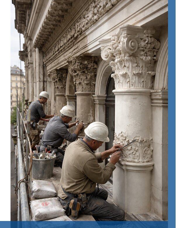 Реставрация фасадной лепнины в Канаше от 2568 р. | ВЫСОТНИК-Кна