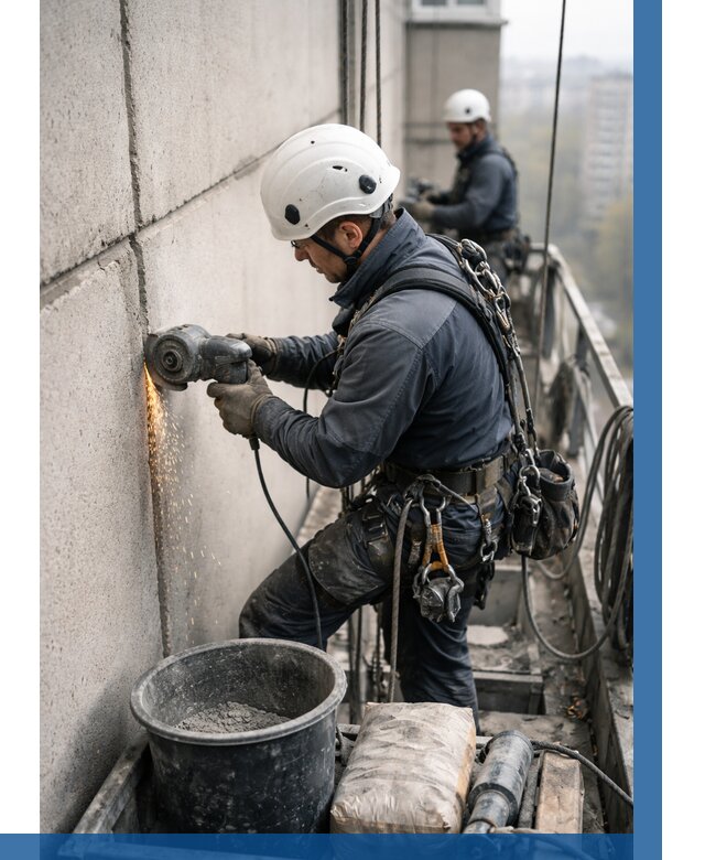 Штробление межпанельных швов в Канаше от 1233 р. | ВЫСОТНИК-Кна