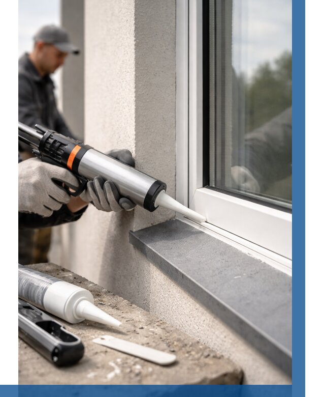 Герметизация монтажных швов окон в Канаше от 668 р. | ВЫСОТНИК-Кна
