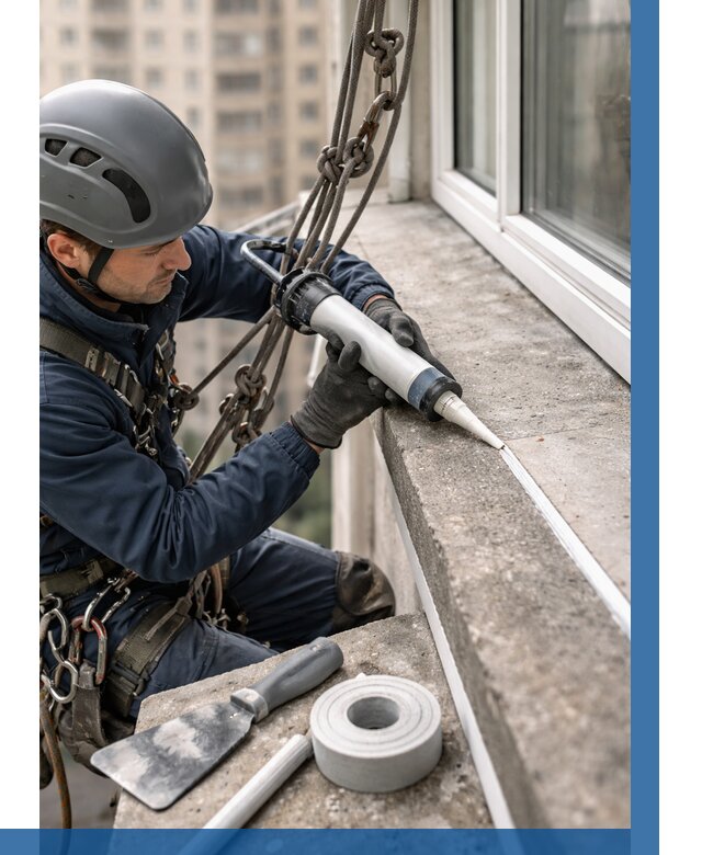 Герметизация балконного козырька в Канаше от 4622 р. | ВЫСОТНИК-Кна