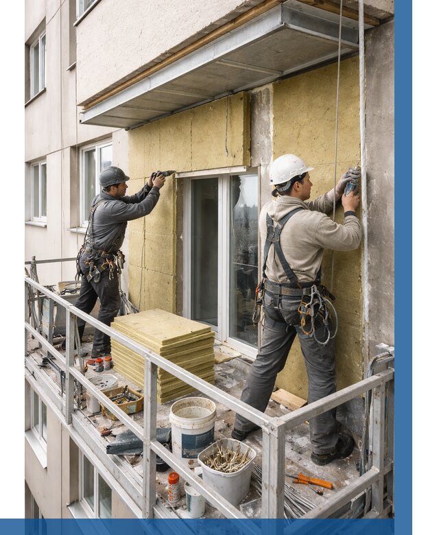 Утепление балкона снаружи в Канаше от 1644 р. под ключ ВЫСОТНИК-Кна