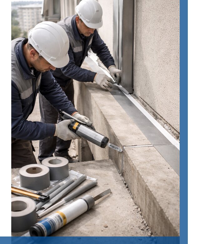 Герметизация примыкания балкона в Канаше от 4622 р. | ВЫСОТНИК-Кна