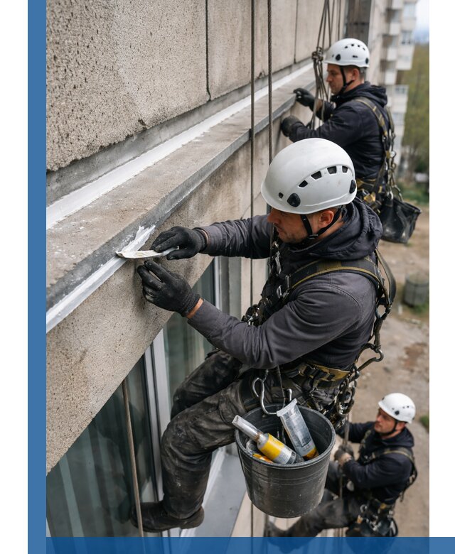 Герметизация примыкания балкона в Канаше под ключ с гарантией