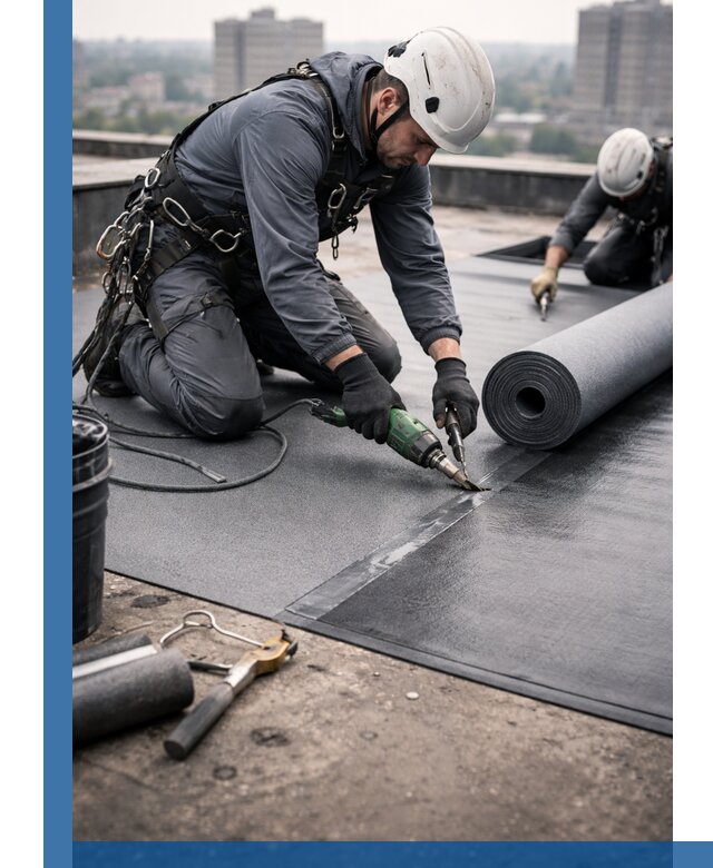 Ремонт мягкой кровли в Канаше с выездом промальпинистов