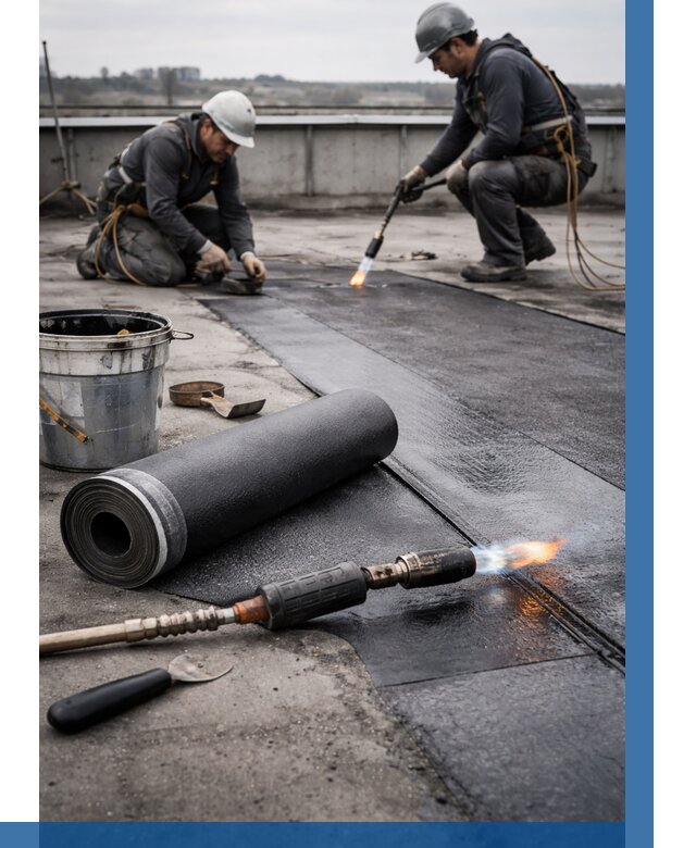 Ремонт рулонной кровли в Канаше от 668 р. | ВЫСОТНИК-Кна