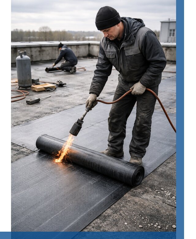 Ремонт наплавляемой кровли в Канаше от 719 р. | ВЫСОТНИК-Кна