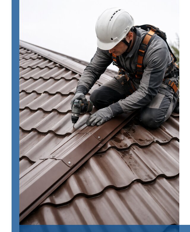 Ремонт металлочерепицы на крыше в Канаше профессионально