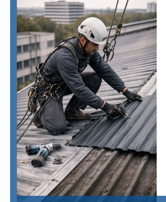 Ремонт профнастила на кровле в Канаше, работы под ключ