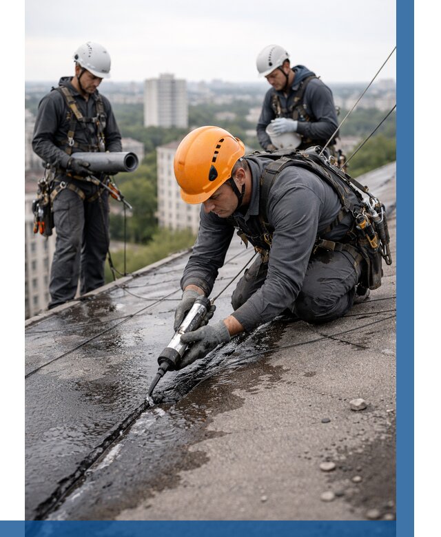 Устранение протечек кровли в Канаше от 12326 р. | ВЫСОТНИК-Кна