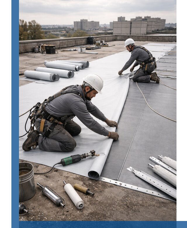 Монтаж мембранной кровли в Канаше для промышленных зданий