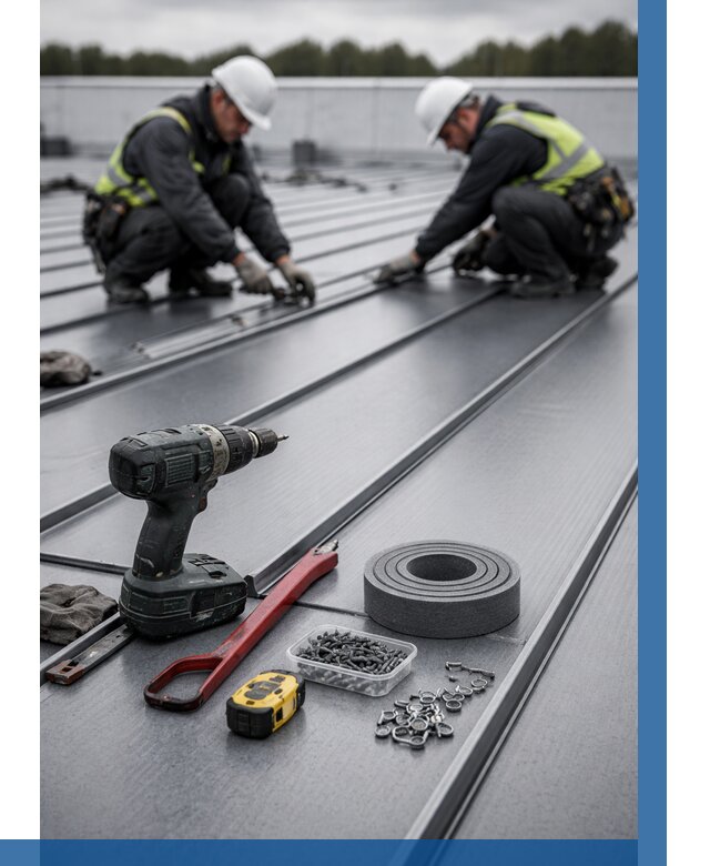 Монтаж фальцевой кровли в Канаше от 1849 р. | ВЫСОТНИК-Кна