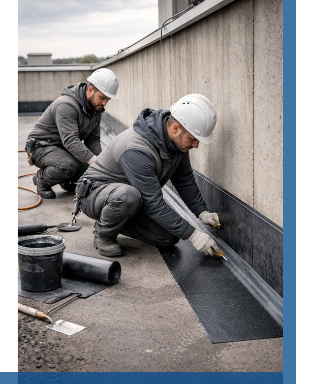 Гидроизоляция примыканий на кровле в Канаше от 924 р. | ВЫСОТНИК-Кна