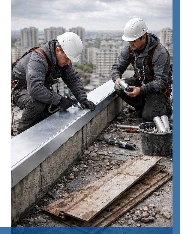 Замена парапетных крышек под ключ в Канаше от 1233 р. | ВЫСОТНИК-Кна