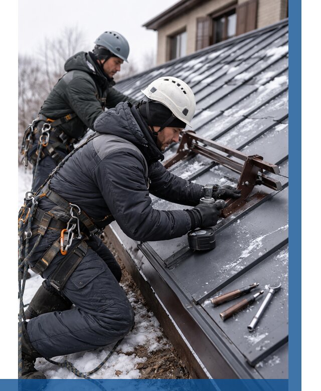 Монтаж снегозадержателей в Канаше от 462 р. | ВЫСОТНИК-Кна