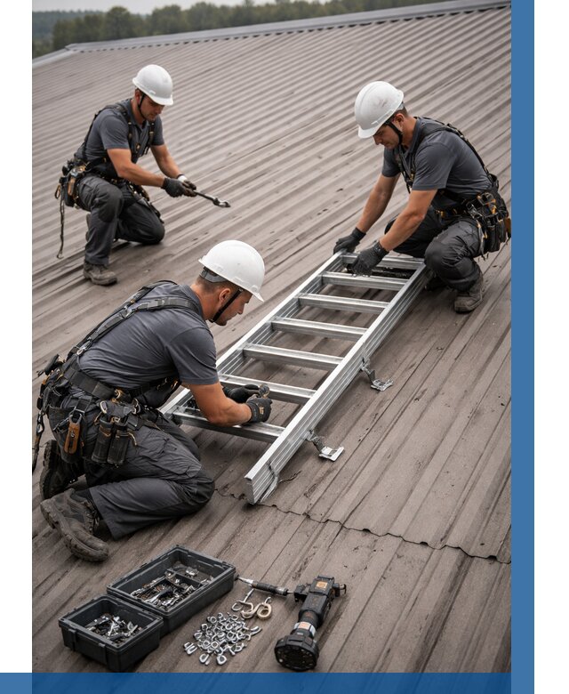 Монтаж кровельной лестницы в Канаше от 4622 р. | ВЫСОТНИК-Кна