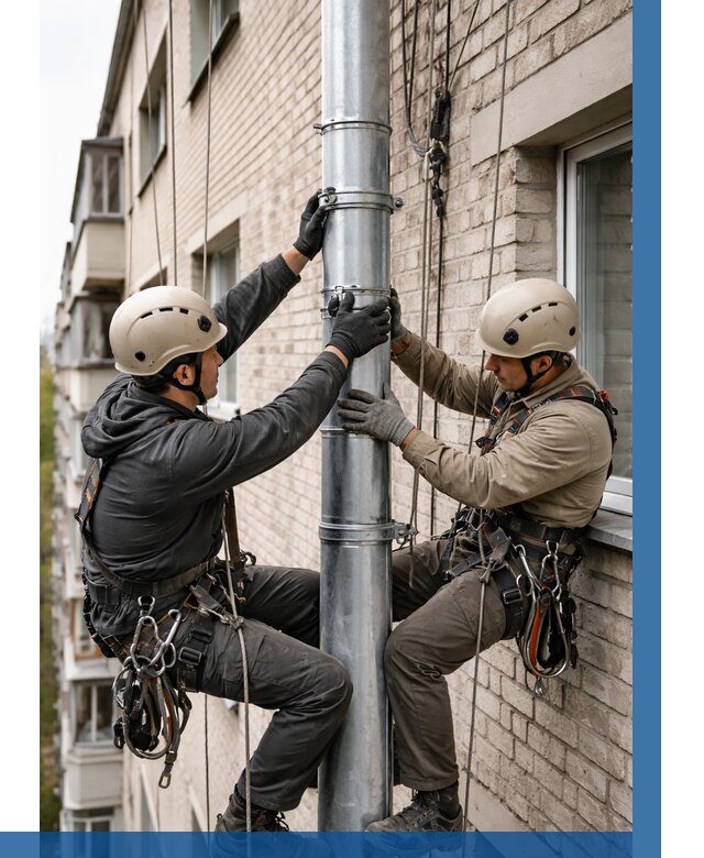 Замена водосточных труб в Канаше от 6677 р. | ВЫСОТНИК-Кна