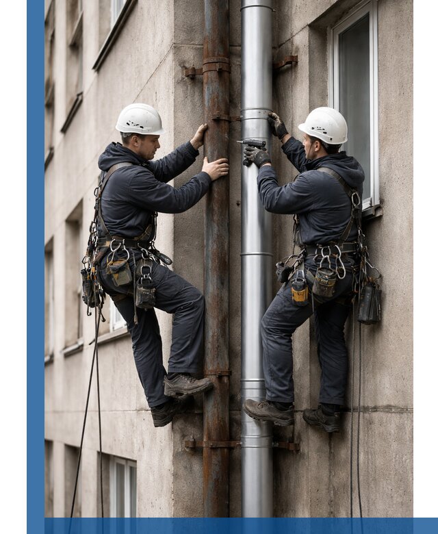 Замена водосточных труб в Канаше: монтаж и демонтаж под ключ