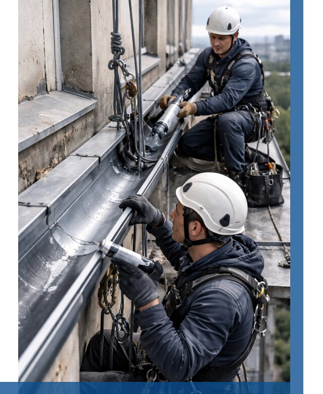 Ремонт водосточных желобов в Канаше от 6677 р. | ВЫСОТНИК-Кна