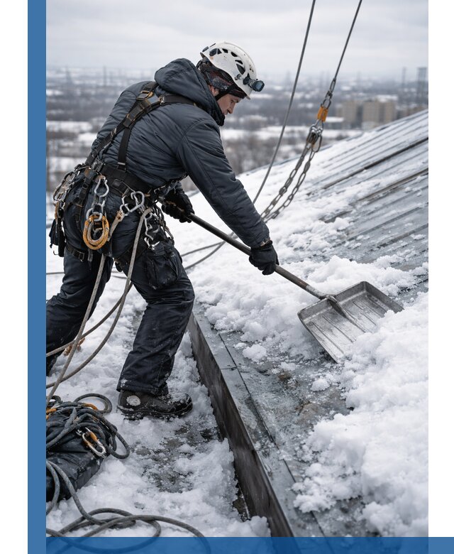 Профессиональная очистка кровли от снега и наледи в Канаше
