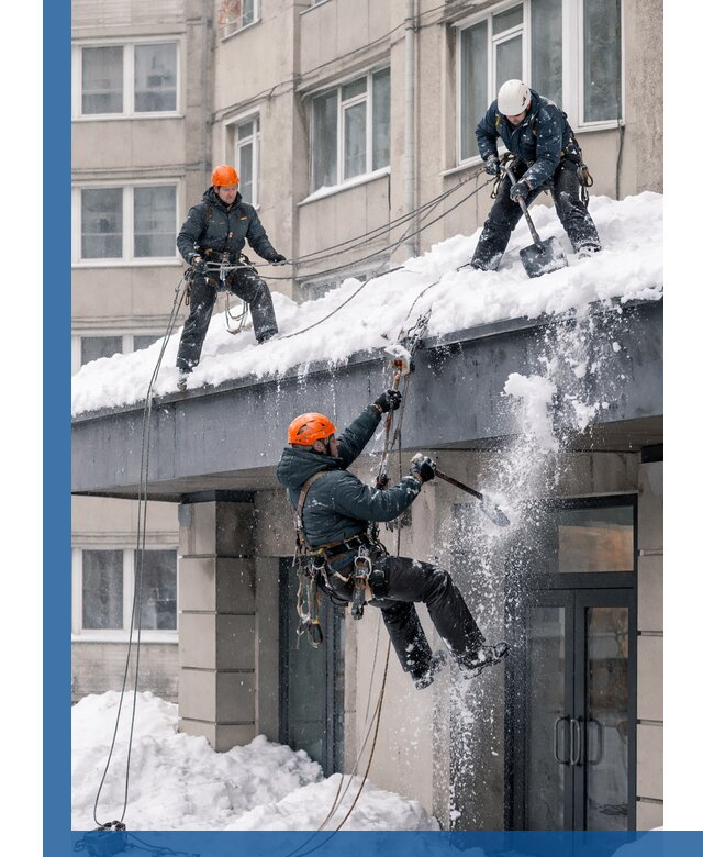 Безопасная очистка навесов от снега в Канаше круглогодично