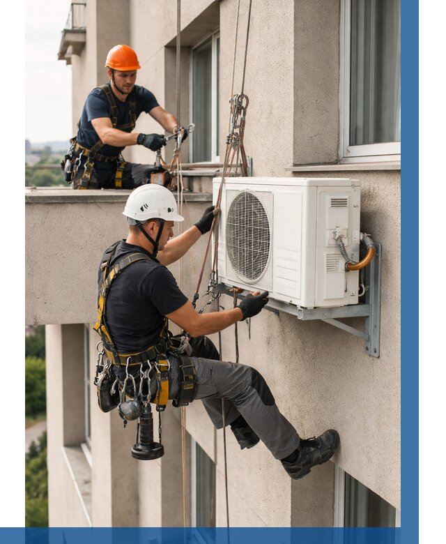 Монтаж внешнего блока кондиционера в Канаше от 6677 р. | ВЫСОТНИК-Кна