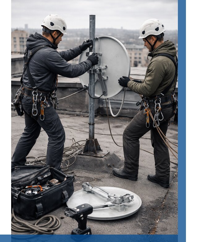 Демонтаж антенн на крыше в Канаше от 4622 р. | ВЫСОТНИК-Кна