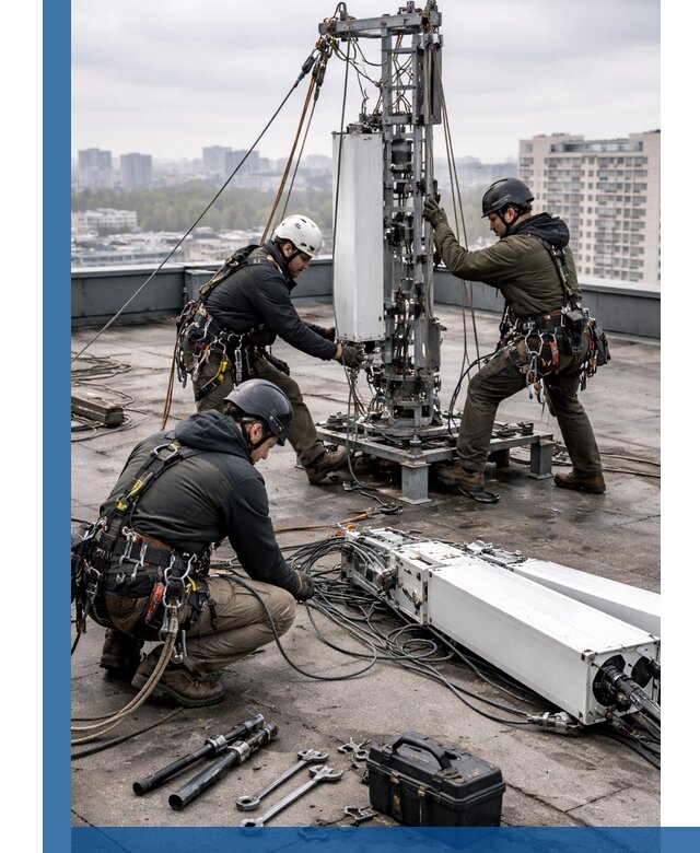Демонтаж антенн на крыше зданий в Канаше с гарантией