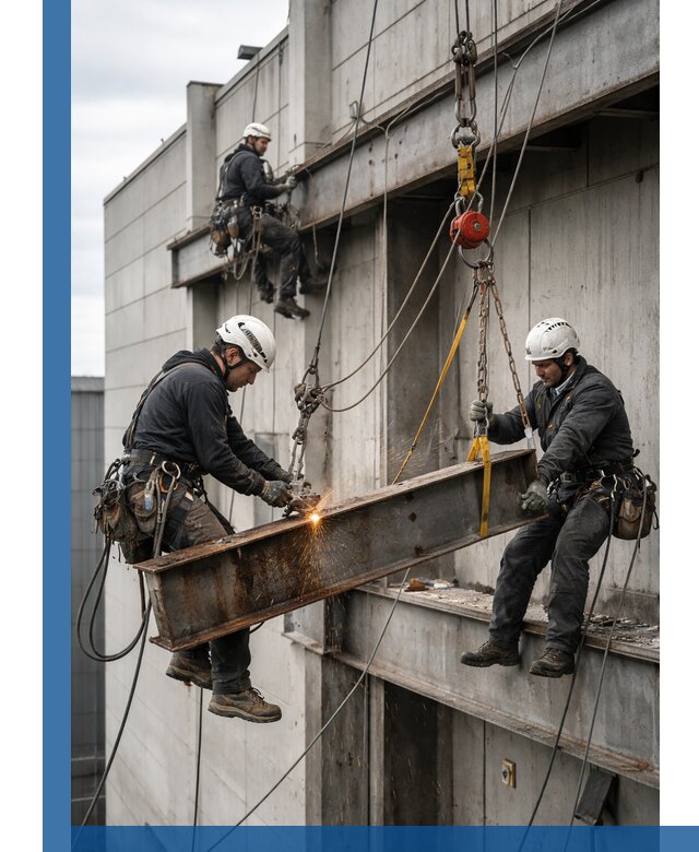 Демонтаж металлоконструкций на высоте в Канаше под ключ