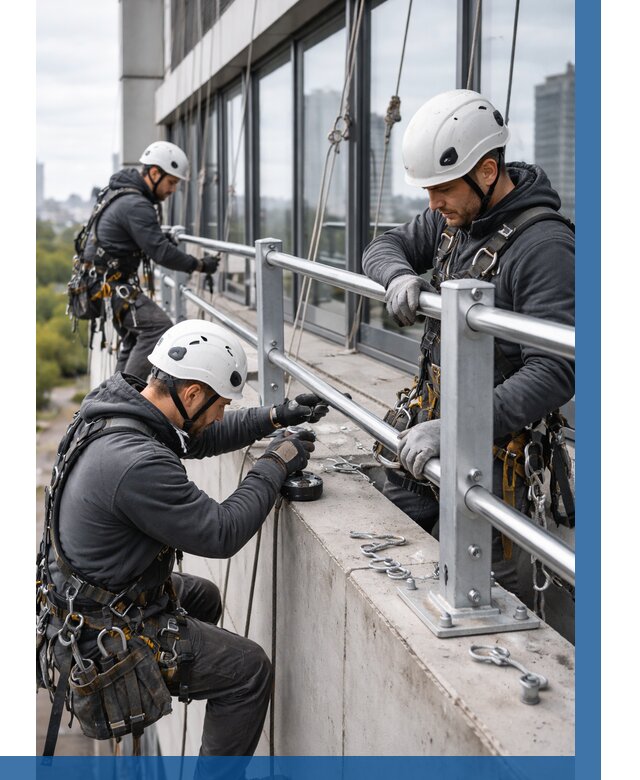Монтаж ограждений на высоте в Канаше, от 1233 р. | ВЫСОТНИК-Кна