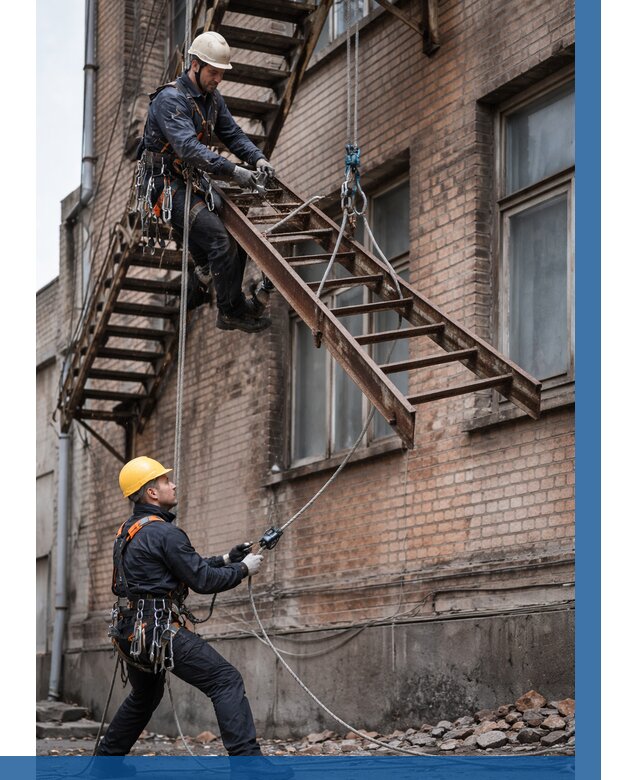 Демонтаж пожарной лестницы в Канаше от 12326 р. | ВЫСОТНИК-Кна