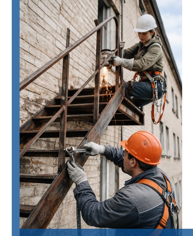 Ремонт и восстановление пожарных лестниц с выездом в Канаше