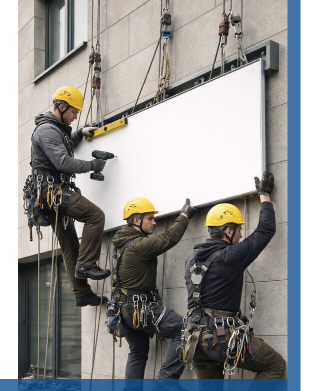 Монтаж рекламной вывески в Канаше от 8218 р. | ВЫСОТНИК-Кна