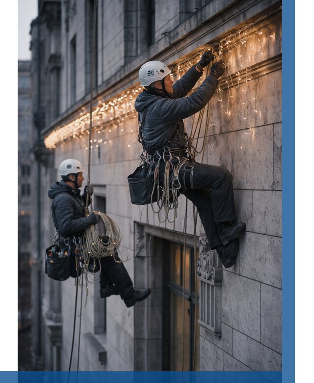 Монтаж новогодней иллюминации в Канаше от 8731 р. | ВЫСОТНИК-Кна