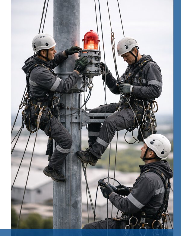 Монтаж заградительных огней в Канаше от 8731 р. | ВЫСОТНИК-Кна