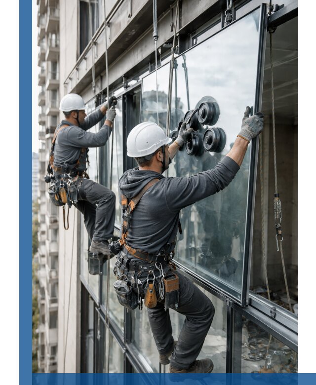 Витражное остекление фасадов и лоджий в Канаше под ключ