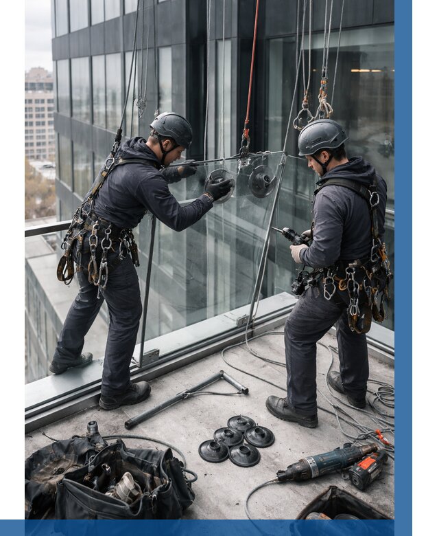 Монтаж стеклянных ограждений в Канаше от 2568 р. | ВЫСОТНИК-Кна